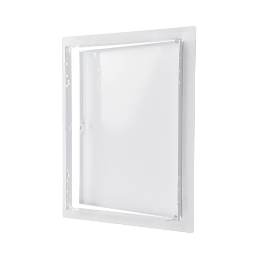 10" x 14" White Metal Access Panel - Wall Access Panel for Drywall - Hidden Wire Cover for Wall Covering Panels - Plumbing, Electricity, Heating Alarm, Bathroom, Dry Wall Hole Cover