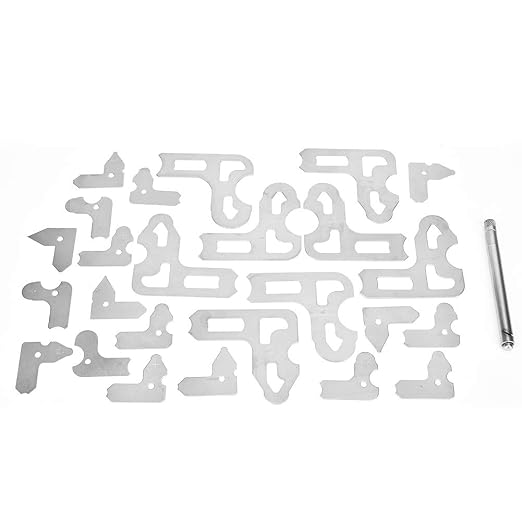 Radius Gauge Set 17PCS Stainless Steel, 1/64 to 1/2 Inch Precision Radius Gauges Measuring Tool for Machinists, Engineers, Metalworkers Woodworking.