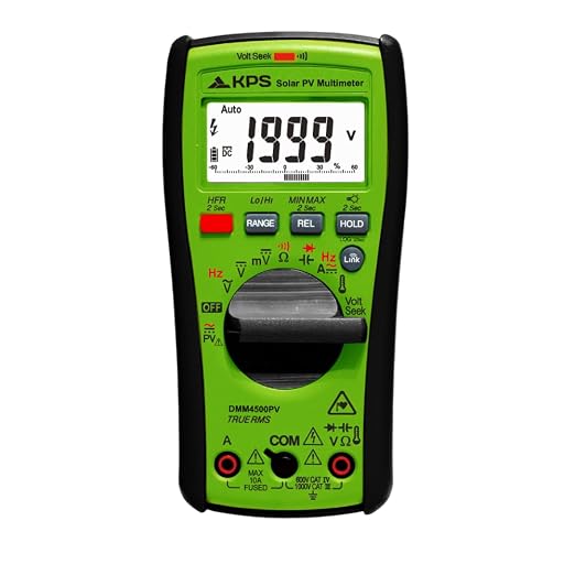 KPS DMM4500PV TRMS Multimeter – 1500V DC Rated for Solar Applications | High Voltage Tester for Solar and Utility Technicians