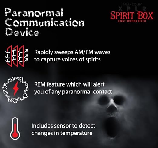 Sam and Colby XPLR Spirit Box | Paranormal Detection Equipment; Haunted Survival; Ghost Hunter Scanner; EMF and EVP Detector; Comprehensive Tool for Spirit Communication