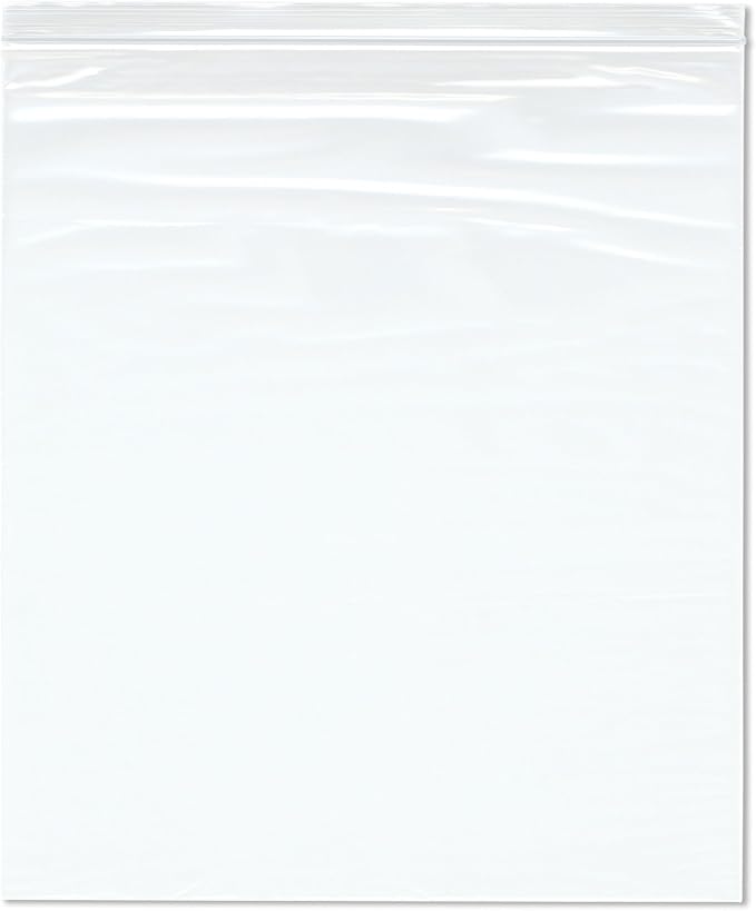 Plymor 14" x 16" (Pack of 100), 2 Mil Zipper Reclosable Plastic Bags