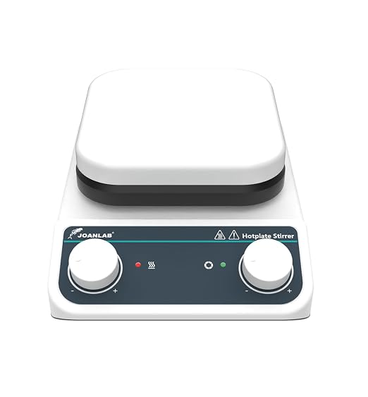 JOANLAB Magnetic Stirrer Hot Plate HS-6 | 260°C, 200-1500 RPM, 3L Stirring Capacity | Knob Control, 110V