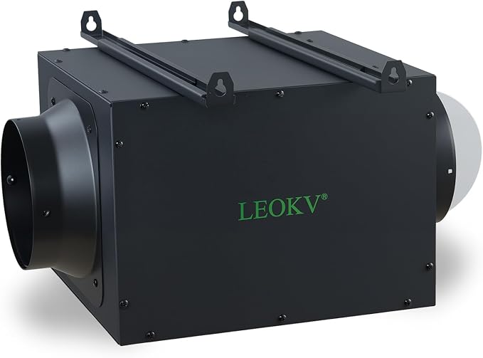6 Inch Inline Bathroom 2 Speeds Exhaust Fan – Ultra Quiet 330 CFM Ventilation Fan for Bathroom, Attic, Kitchen, Garage, Laundry Room – Durable, Easy to Install, Powerful Airflow All-copper wire motors