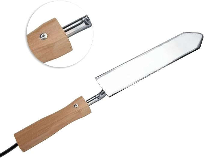 Electric Honey Uncapping Knife, Stainless Steel Electric Heat Thermostat Scraping Honey Extractor, Honey Wax Scraper Honey Uncapping Cutter Tool