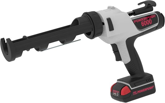 6000 Series Cordless Caulking Gun – 20V Lithium Battery Powered Electric 10oz Cartridge Dispenser, Lightweight 3.75 lbs, 1000 lb Thrust, No-Drip Sealant & Adhesive Applicator