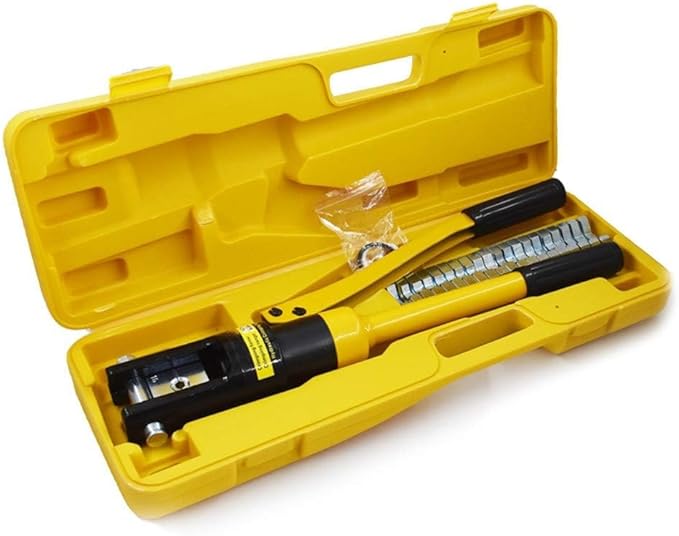 findmall 16 Ton Hydraulic Cable Lug Crimper, 6 AWG to 600 Industrial Hydraulic Crimping Tool, Electrical Terminal Cable Wire Tool with 11 Dies (16, 25, 35, 50, 70, 95, 120, 150, 185, 240, 300)