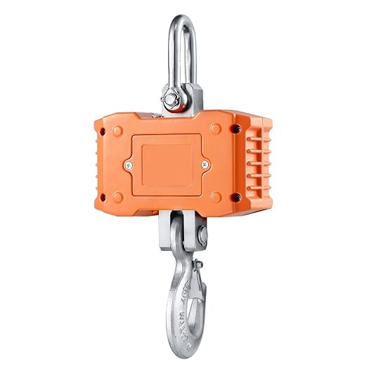 Klau Hanging Scale 500 kg 1000 lb Digital Crane Scales, Orange | Heavy Duty, Industrial, Smart Weighing Tool, Hoist, For Farm Factory