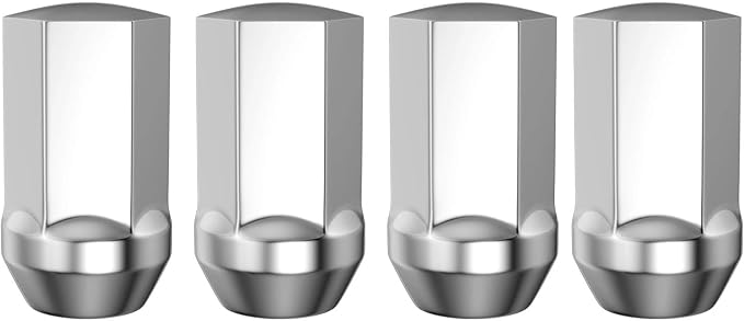 MIKKUPPA 4PCS M14x1.5 OEM Lug Nuts - Replacement for Chevy Silverado Suburban Tahoe, GMC Sierra 1500 Yukon, Buick Cadillac Dodge Chrysler, OEM Factory Wheel, Chrome Closed End One-Piece Tire Nut