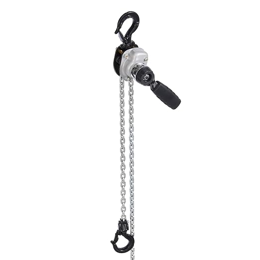 VEVOR Manual Lever Chain Hoist, 1/2T 1100LBS Capacity Heavy Duty Come Along, 10FT Lift G80 Alloy Steel Chain with Dual Pawl Mechanical Brake,360°Rotating Hooks, for Warehouse Construction Garage