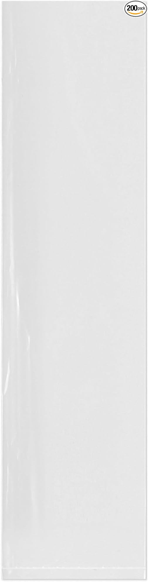 Plymor 3" x 12" (Pack of 200), 2 Mil Flat Open Clear Plastic Poly Bags