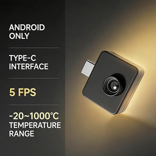 TIOP02-HK Type-C Thermal Camera for Android 32x32 | Ideal for home energy loss detection, DIY repairs, AC/fridge troubleshooting and daily routine inspection