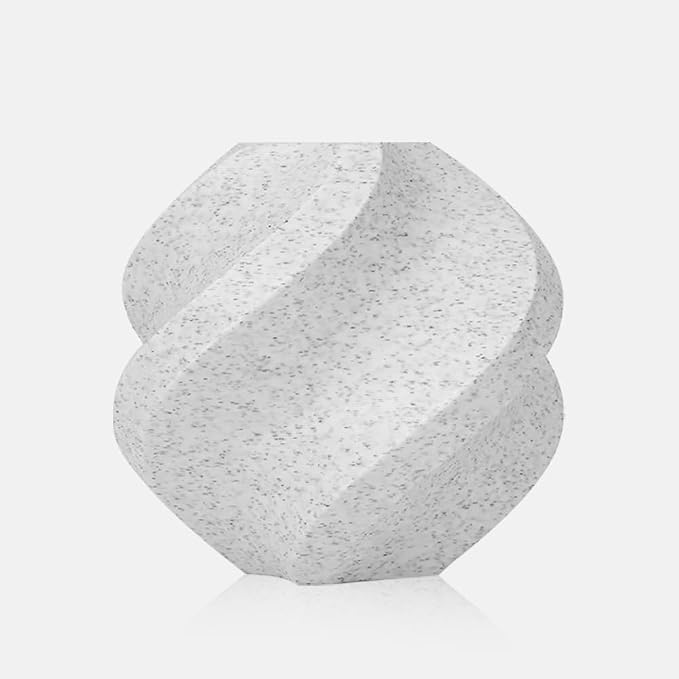 Bamboo Original Marble Textured PLA Filament 1.75mm Stone Rock PLA 3D Printer Filament with RFID for Bambu Lab X1/P1/A1 Series 1KG (2.2lbs) +/- 0.03mm (White Marble 13103)