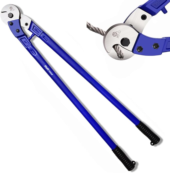 Wire Cutters 36 inch | Wire Rope Cutter Heavy Duty | Industrial-Grade Wire Cutter Pliers, Forged from T8 Alloy Steel, Hardness HRC62, Sharp Cutting. for Stainless Steel Wire, Hard Wire Ropes