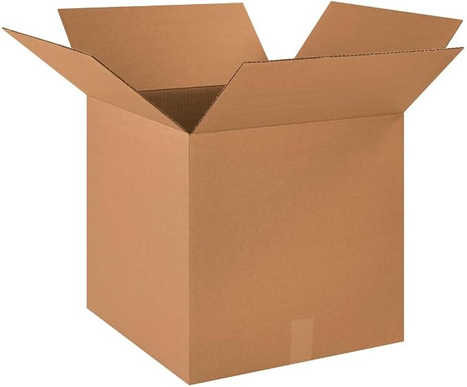 Box USA Cube Shipping Boxes 18"L x 18"W x 18"H (20-Pack) - Medium Corrugated Cardboard Packaging Boxes for Shipping, Packing, Moving, and Storage at Home, Office, or Business