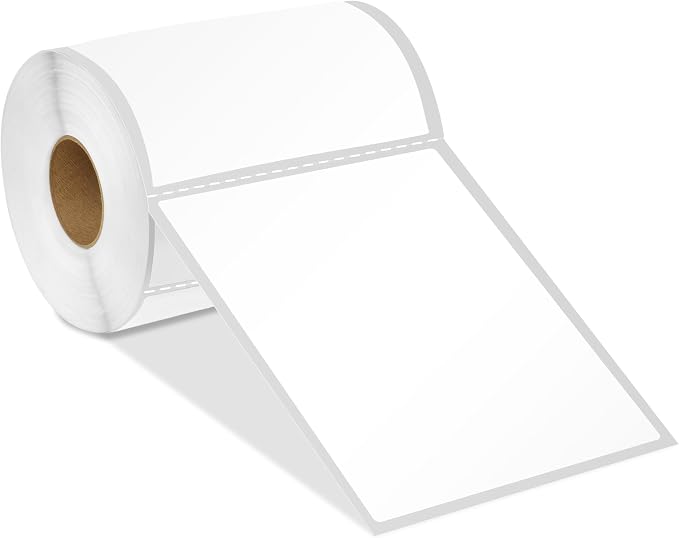 Spartan Industrial - 4" X 6" Direct Thermal Labels (2500 Count, 10 Rolls) - Printable Postage 4X6 Shipping Labels for Packages and Returns - Compatible with Zebra and Rollo Printers