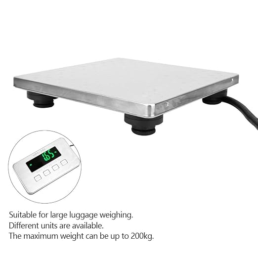 440lb Heavy Duty Digital Shipping Postal Scale, Double Range Express Luggage Baggage Weighing Electronic Scale with Stainless Steel Large, Post Office Postal Scale and Luggage
