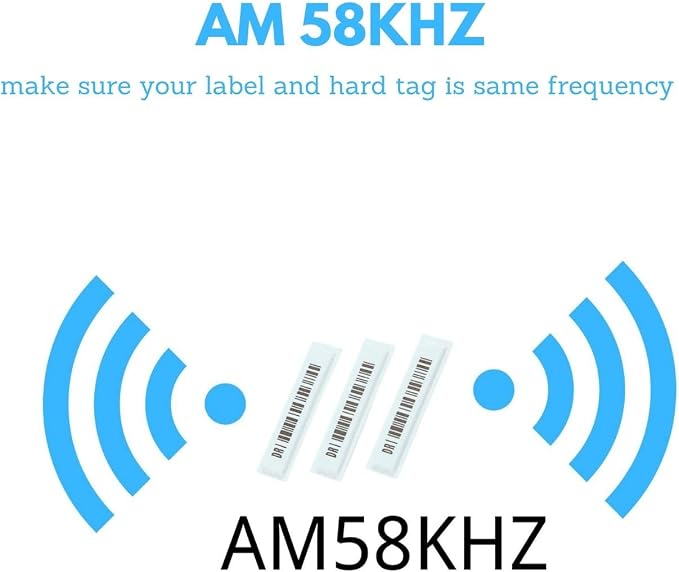 AM 58KHZ Handheld Retail Anti - Theft Equipment - Security Tags Checker with Sound, Light & Vibration Alarms for Retail Security