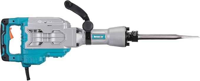 Berserker 1700W 30-Pound Demolition Jack Hammer 65F with 1-3/16" Hex,14Amp | Heavy duty Corded Electric Concrete/Pavement Breaker with Trigger Lock, Wheeled Carrying Case, Flat Chisel, Bull Point Chisel