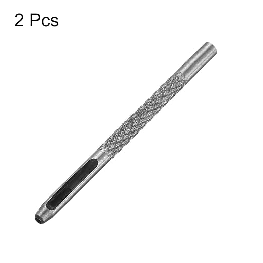 HARFINGTON 2pcs Leather Round Hole Punch, 2.5mm Hollow Hole Puncher Cutter Carbon Steel Circle Hole Punching Cutting Tool for Belt/DIY Leather Craft