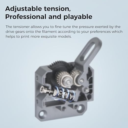 Creality Official CR 10 SE Extruder Kit, Original All Metal Direct Extrusion Kit Dual Gear Extruder, Silver Black 3.5:1 Gear Ratio Feeding Extrusion Mechanism Kit for Creality CR-10 SE 3D Printer