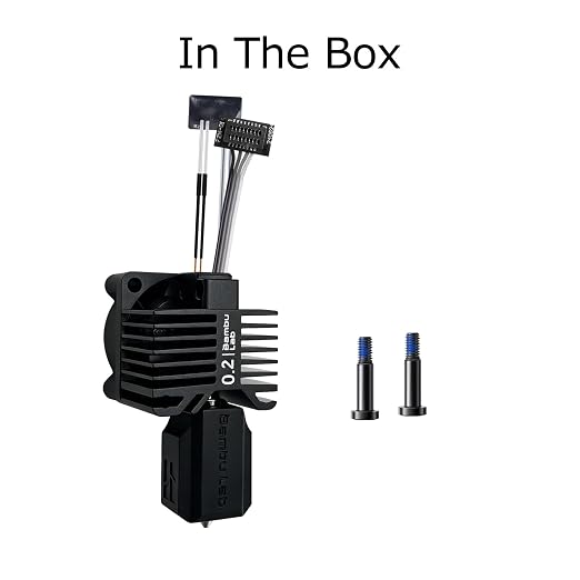 Original Bamboo Lab P1 Hotend Assembly Complete with Stainless Steel 0.2mm Nozzle,Ceramic Heater,Thermistor, Cooling Fan,Silicone Sock for P1S P1P 3D Printer Extruder Heating Block Replacement