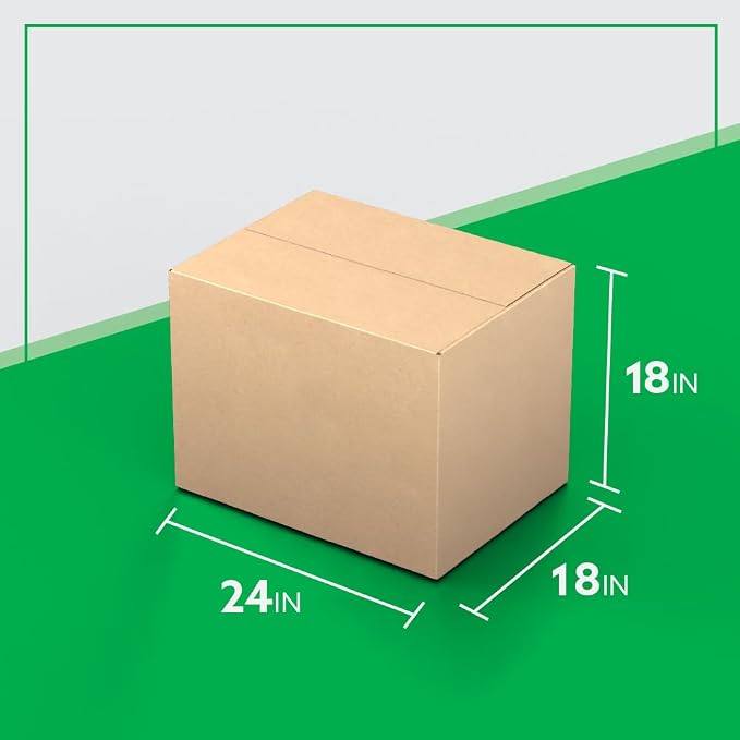 24"x18"x18" Shipping Boxes, Corrugated Cardboard Moving & Packing Boxes for Shipping, Storage and Packaging, Bundle of 25