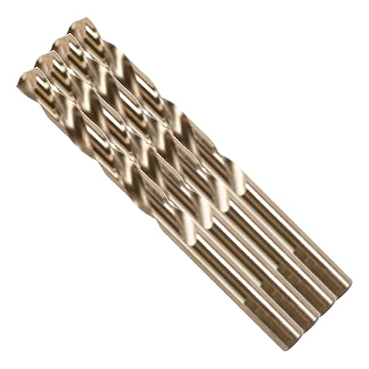 BOSCH CO2155B 1-Piece 7/16 in. x 5-1/2 in. Cobalt M42 Metal Drill Bit with Three-Flat Shank for Drilling Applications in Stainless Steel, Cast Iron, Titanium, Light-Gauge Metal, Aluminum (Pack of 4)