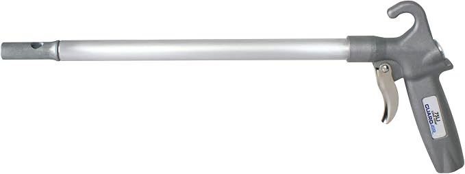 Guardair Long John Safety Air Gun with 18-Inch Aluminum Extension, High Performance OSHA Compliant Alloy Nozzle, Gray/Silver (75LJ018AA)
