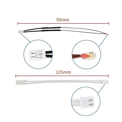 2pcs 3D Printer Bambu Lab X1/X1C Thermistor 100K Thermistor Temp Sensor and 2pcs Cartridge Heater, Hotend Quick Replacement Parts, for 3D Printer Bambu Lab X1/X1-Carbon