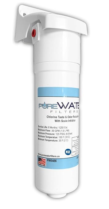 PureWater Filters Water Filter Kit Compatible with Keurig B150, K150, B155, K155, K2500, K3000, B3000, B3000SE, K3500, K4000 (Filter, Housing Head, Mounting Bracket with Screws)