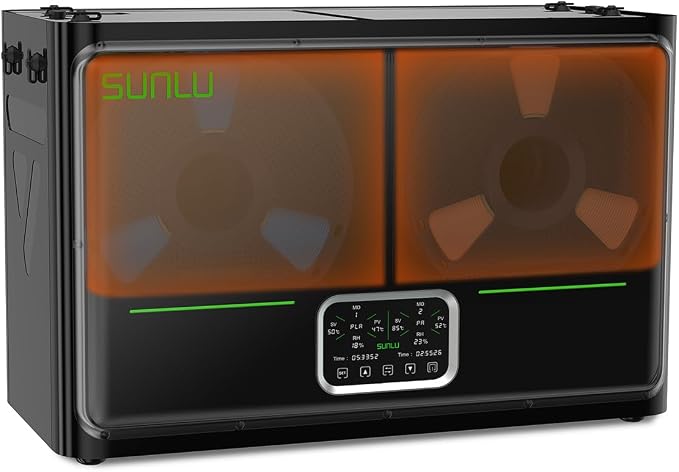 SUNLU 3D Printer Filament Dryer S4 Pro,Dual-Zone Temp Control,Black | up to 85°C,380W PTC Heater,Annealing,Auto Humidity Control,for ABS/PLA/PETG/Nylon