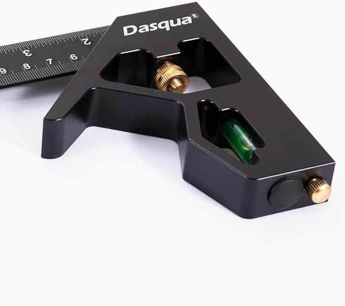 Accusize Industrial Tools 5pc Marking Black Precision Layout Solution, 2805-1406 | CNC Machined Black Anodized Aluminum, Laser-Engraved Scales, Ground Measuring Face, High Accuracy and Repeatability
