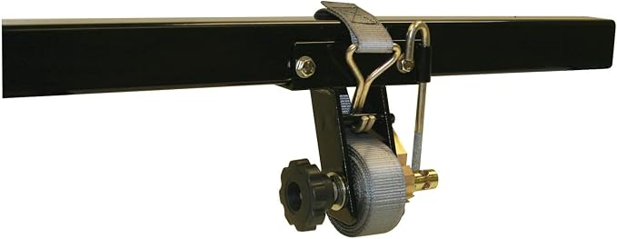 Buyers Products 5480005 Ratchet Tie Down for Square Tube Ladder Racks with Double J Hooks, Pack of 2, Trailer Cargo Control, Pickup Truck Contractor Rack, Pickup Truck Cargo Accessories, Black