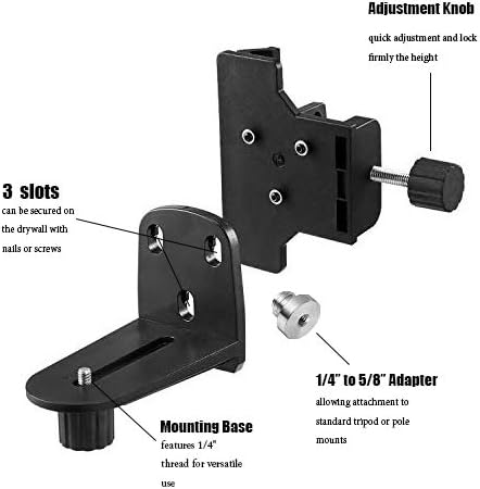 Firecore Laser Level Bracket Adjustable 1/4" and 5/8" Mount Adapter Line Laser Positioning Base-FLM30A