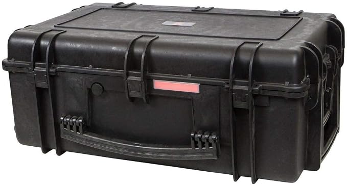 Monoprice Weatherproof Hard Case - 33 x 22 x 13 Inches, With Wheels and Customizable Foam, Shockproof, IP67, Ultraviolet And Impact Resistant Material, Black - Pure Outdoor Collection