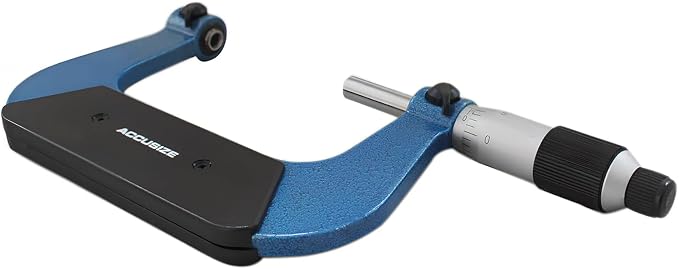 Accusize Industrial Tools Screw Thread Micrometer, 2-3", S916-C752 | 4 Anvil Sets: 24-14, 13-9, 8-5, 4.5-3.5 TPI, 0.001" Resolution, ±0.00016" Accuracy