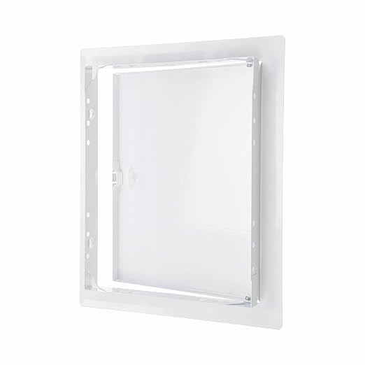 8" x 10" White Metal Access Panel - Wall Access Panel for Drywall - Hidden Wire Cover for Wall Covering Panels - Plumbing, Electricity, Heating Alarm, Bathroom, Dry Wall Hole Cover