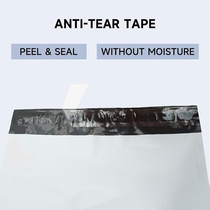 Poly Mailers Shipping Bags with Strong Adhesive, Waterproof Mailing Bags for Clothing, T-Shirts, and Small Business Shipping