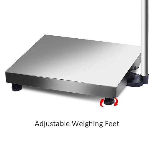 S AFSTAR 660 LBS Weight Electronic Platform Scale, Computing Digital Floor Scale w/High-Definition LCD Display, KG Switchable, AC/DC Power Supply, Heavy Duty Postal Scale for Luggage Shipping Packages