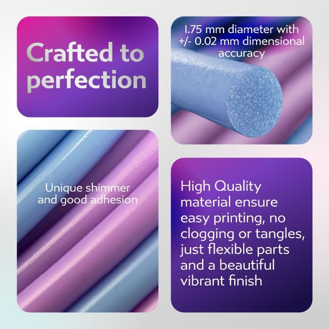 Cookiecad TPU Filament 1.75mm 1kg Unicorn 3D Printer Filament - Unicorn TPU