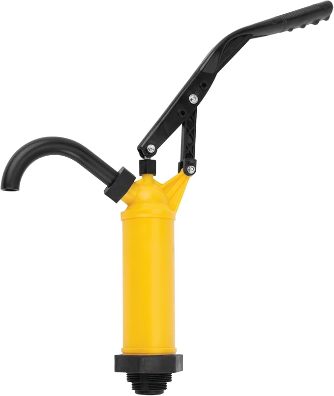 Performance Tool W54269 Yellow General Purpose Lever Action Barrel Drum Pump - Fits 15 to 55 Gallon Drums