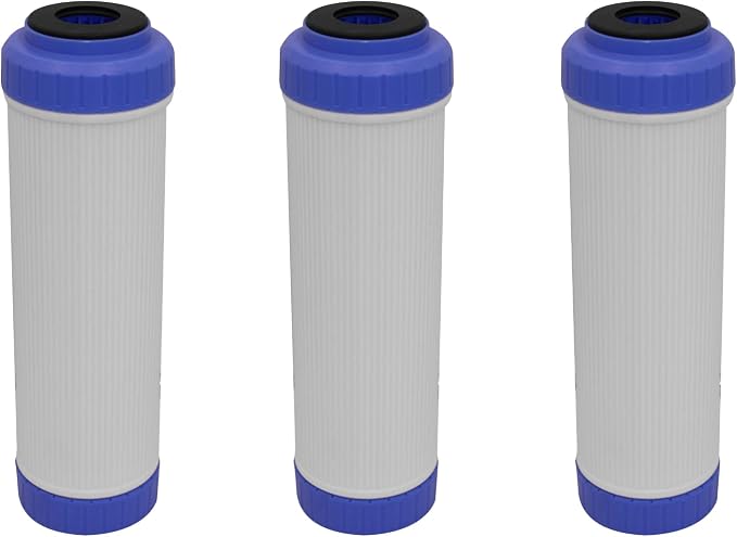 PureT UDF-10W, 10"x2.5" GAC Carbon Filter - NSF Certified - Reverse Osmosis Water Filter, Lifetime of 1 Year (3 Pack)