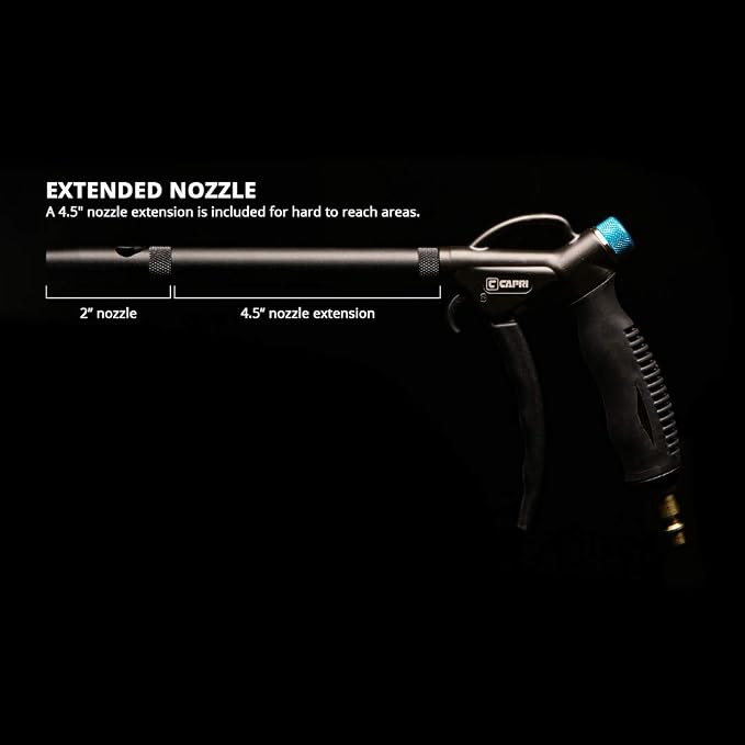 Capri Tools - CP21350 Windstorm EX High Performance Air Blow Gun with Adjustable Air Flow and Extended Nozzle