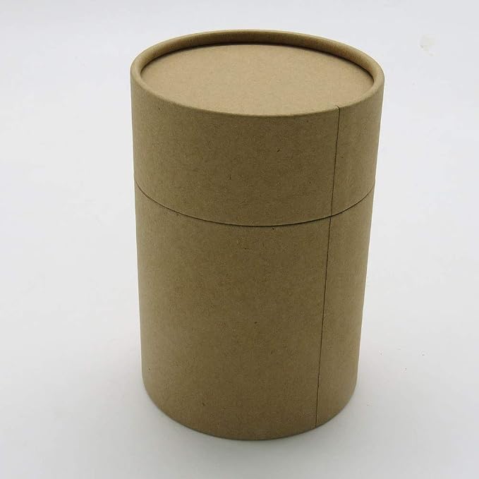 WENPACK 12Pack Paperboard Tube With Lid Round Cardboard Candle Jar Packaging Box Container (3.22" D*4.4" H, kraft)