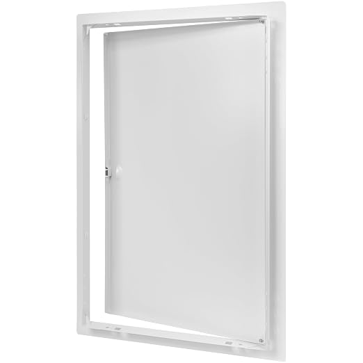 12" x 20" White Metal Access Panel - Wall Access Panel for Drywall - Hidden Wire Cover for Wall Covering Panels - Plumbing, Electricity, Heating Alarm, Bathroom, Dry Wall Hole Cover