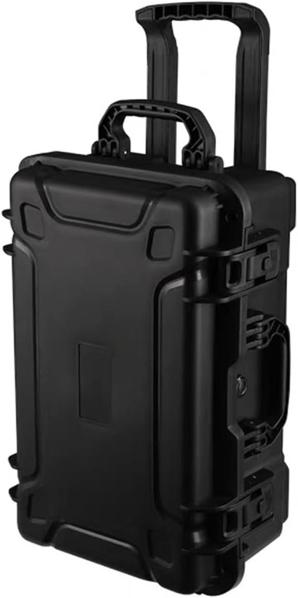 22" L x 14" W x 9" H Large Hard Case with Foam, Portable Rolling Hard Case with Wheels, Waterproof Shockproof Dustproof, Suitable for Cameras, Lenses, Camcorder, Instrument, Telescopes