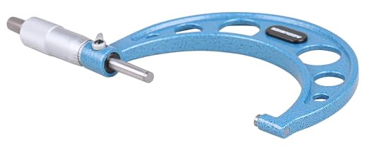 Accusize Industrial Tools Outside Micrometer, 3-4", EG00-0004 | 3-4", Ultra-Precision, Carbide Tipped, M-Type, Resolution 0.0001", Ratchet Friction Thimble, Solid Storage Case