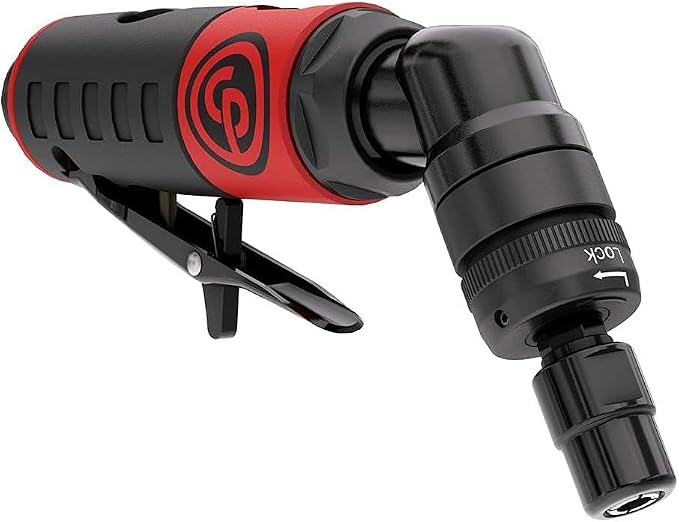 Chicago Pneumatic CP7408 - Air Die Grinder Tool, Welder, Woodworking, Automotive Car Detailing, Stainless Steel Polisher, Heavy Duty, Right Angle Grinder, 1/4 Inch (6 mm), 0.34 HP / 250 W - 23000 RPM
