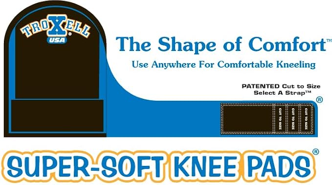 TROXELL USA Super-Soft Medium Royal Knee Pads - Comfortable, Adjustable, Washable Kneepads