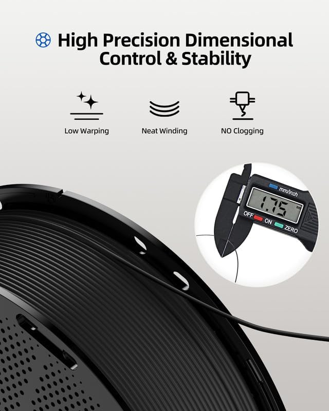 Inslogic ABS FR V0 Filament 1.75mm, Flame Retardant 3D Printer Filament, V0 Grade, Low Warping, Impact Resistant, 1kg Spool (2.2 lbs), Dimensional Accuracy ±0.03mm (Black)